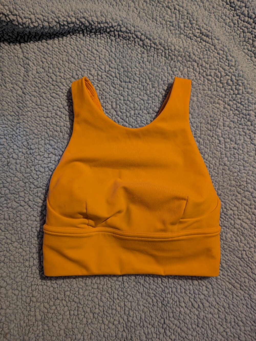 Lululemon Orange Longline Racerback Sports Bra Size 2